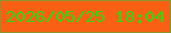文字の大きさ：2、枠の色：90942d、背景の色：fa6014、文字の色：32d80f 無料ブログパーツのブログ時計