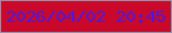 文字の大きさ：4、枠の色：9094ad、背景の色：ca092a、文字の色：4b18e0 無料ブログパーツのブログ時計