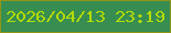 文字の大きさ：5、枠の色：909616、背景の色：378e50、文字の色：b3da07 無料ブログパーツのブログ時計