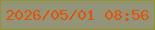 文字の大きさ：4、枠の色：90962a、背景の色：949479、文字の色：e1520a 無料ブログパーツのブログ時計