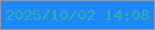文字の大きさ：2、枠の色：9097af、背景の色：1e88f7、文字の色：30b1af 無料ブログパーツのブログ時計