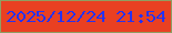 文字の大きさ：4、枠の色：909d62、背景の色：e94022、文字の色：2632f0 無料ブログパーツのブログ時計