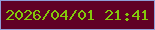 文字の大きさ：4、枠の色：909ed6、背景の色：600125、文字の色：83c80b 無料ブログパーツのブログ時計