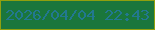 文字の大きさ：2、枠の色：90a00e、背景の色：1a763c、文字の色：227890 無料ブログパーツのブログ時計