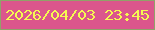 文字の大きさ：1、枠の色：90a269、背景の色：db568c、文字の色：f5fa51 無料ブログパーツのブログ時計