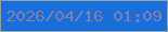 文字の大きさ：1、枠の色：90a2a1、背景の色：186fdb、文字の色：807ba8 無料ブログパーツのブログ時計