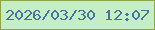 文字の大きさ：2、枠の色：90a345、背景の色：c3eec6、文字の色：4d70a0 無料ブログパーツのブログ時計