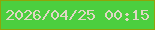 文字の大きさ：4、枠の色：90a409、背景の色：4ccf3f、文字の色：e0d7c4 無料ブログパーツのブログ時計
