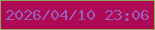 文字の大きさ：4、枠の色：90a658、背景の色：ae0955、文字の色：985db7 無料ブログパーツのブログ時計