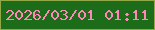 文字の大きさ：5、枠の色：90a848、背景の色：1c6c1a、文字の色：ff88b6 無料ブログパーツのブログ時計