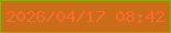 文字の大きさ：4、枠の色：90ab0d、背景の色：cb6c19、文字の色：f76a30 無料ブログパーツのブログ時計