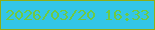 文字の大きさ：4、枠の色：90ad14、背景の色：33c6e7、文字の色：6eca42 無料ブログパーツのブログ時計