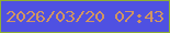 文字の大きさ：2、枠の色：90af33、背景の色：4f51e2、文字の色：d09562 無料ブログパーツのブログ時計