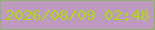 文字の大きさ：3、枠の色：90b16f、背景の色：bf9abf、文字の色：afd915 無料ブログパーツのブログ時計