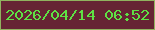 文字の大きさ：3、枠の色：90b35f、背景の色：662434、文字の色：5ee144 無料ブログパーツのブログ時計