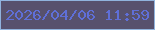 文字の大きさ：5、枠の色：90b3dd、背景の色：57516d、文字の色：5f6fd8 無料ブログパーツのブログ時計