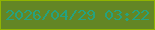 文字の大きさ：3、枠の色：90b401、背景の色：638625、文字の色：25a280 無料ブログパーツのブログ時計