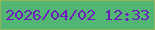文字の大きさ：5、枠の色：90b659、背景の色：53b573、文字の色：6b1cbb 無料ブログパーツのブログ時計