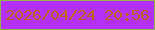文字の大きさ：5、枠の色：90b745、背景の色：b430f4、文字の色：ba691a 無料ブログパーツのブログ時計