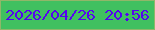 文字の大きさ：3、枠の色：90b769、背景の色：40c060、文字の色：5504ef 無料ブログパーツのブログ時計