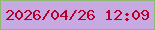 文字の大きさ：2、枠の色：90b871、背景の色：c7aae1、文字の色：b70028 無料ブログパーツのブログ時計