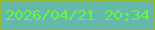 文字の大きさ：4、枠の色：90b92c、背景の色：66b8ab、文字の色：66f446 無料ブログパーツのブログ時計