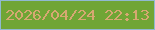 文字の大きさ：1、枠の色：90b9d1、背景の色：70a535、文字の色：d6a872 無料ブログパーツのブログ時計