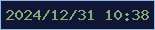 文字の大きさ：4、枠の色：90b9db、背景の色：111637、文字の色：86ad6f 無料ブログパーツのブログ時計