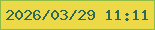 文字の大きさ：4、枠の色：90ba46、背景の色：ebd948、文字の色：2c6957 無料ブログパーツのブログ時計