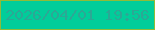 文字の大きさ：2、枠の色：90bb38、背景の色：01cd9a、文字の色：2ba895 無料ブログパーツのブログ時計