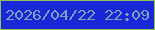 文字の大きさ：2、枠の色：90bf56、背景の色：1729d7、文字の色：819ebd 無料ブログパーツのブログ時計
