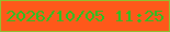 文字の大きさ：3、枠の色：90c030、背景の色：ff581a、文字の色：22c523 無料ブログパーツのブログ時計