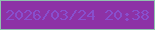 文字の大きさ：2、枠の色：90c2ae、背景の色：8d32a6、文字の色：884fcd 無料ブログパーツのブログ時計