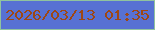 文字の大きさ：5、枠の色：90c39e、背景の色：5771d3、文字の色：9e4713 無料ブログパーツのブログ時計
