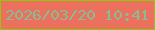 文字の大きさ：1、枠の色：90c709、背景の色：eb705d、文字の色：87bc94 無料ブログパーツのブログ時計