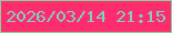 文字の大きさ：2、枠の色：90cd9e、背景の色：fd2c6c、文字の色：82ccc9 無料ブログパーツのブログ時計