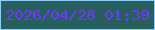 文字の大きさ：1、枠の色：90cdf9、背景の色：275e5e、文字の色：6e39fb 無料ブログパーツのブログ時計