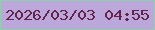 文字の大きさ：1、枠の色：90ceae、背景の色：bca7db、文字の色：64234b 無料ブログパーツのブログ時計