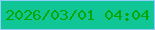 文字の大きさ：4、枠の色：90cefb、背景の色：10c697、文字の色：06a705 無料ブログパーツのブログ時計