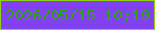 文字の大きさ：2、枠の色：90d016、背景の色：8141ef、文字の色：29a710 無料ブログパーツのブログ時計