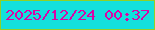 文字の大きさ：5、枠の色：90d026、背景の色：13e0dc、文字の色：da04a6 無料ブログパーツのブログ時計