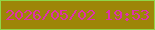 文字の大きさ：3、枠の色：90d748、背景の色：9d8608、文字の色：df31aa 無料ブログパーツのブログ時計