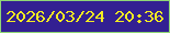 文字の大きさ：2、枠の色：90d776、背景の色：332092、文字の色：f3eb22 無料ブログパーツのブログ時計