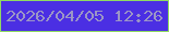 文字の大きさ：1、枠の色：90da62、背景の色：4b2fe3、文字の色：9b95c6 無料ブログパーツのブログ時計