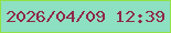 文字の大きさ：3、枠の色：90e147、背景の色：8de0c2、文字の色：8f2849 無料ブログパーツのブログ時計