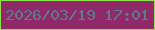 文字の大きさ：4、枠の色：90e24f、背景の色：902968、文字の色：5c7c8c 無料ブログパーツのブログ時計