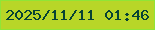 文字の大きさ：3、枠の色：90e537、背景の色：b8d628、文字の色：074234 無料ブログパーツのブログ時計
