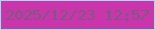 文字の大きさ：3、枠の色：90e5ee、背景の色：ca35ac、文字の色：785b80 無料ブログパーツのブログ時計