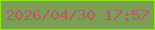 文字の大きさ：5、枠の色：90e816、背景の色：7ba054、文字の色：b55972 無料ブログパーツのブログ時計