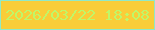 文字の大きさ：5、枠の色：90e9c8、背景の色：f9cd39、文字の色：bff768 無料ブログパーツのブログ時計
